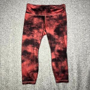 ATHLETA LP Elation 7/8 Tight Burgundy Ice Dye Leggings Athleisure Active